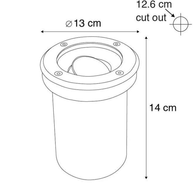 QAZQA Moderner Outdoor-Bodenstrahler Stahl verstellbar IP65 - Delux