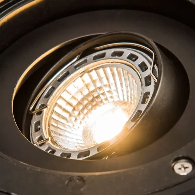 QAZQA Moderner Outdoor-Bodenstrahler Stahl verstellbar IP65 - Delux