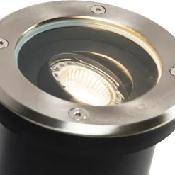 QAZQA Moderner Outdoor-Bodenstrahler Stahl verstellbar IP65 - Delux