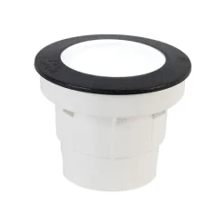 QAZQA Moderner runder Bodenstrahler für den Außenbereich in Schwarz – Ceci