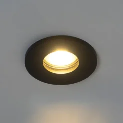 QAZQA Modernes Bad Einbau Spot schwarz IP54 - Schuppen