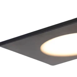 QAZQA Modernes Einbaustück schwarz inkl. LED 3-stufig dimmbar IP65 - Einfach