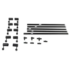 Kinder QAZQA Modernes 1-Phasen-Schienensystem mit 10 Spots schwarz - Jeana