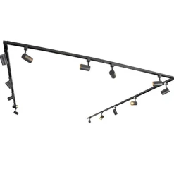 Kinder QAZQA Modernes 1-Phasen-Schienensystem mit 14 Spots schwarz - Jeana