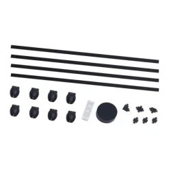 QAZQA Modernes Schienensystem mit 8 schwarzen Strahlern 1-phasig - Magnetic Zagaye