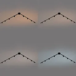 QAZQA Modernes Schienensystem mit 8 schwarzen Strahlern 1-phasig - Magnetic Zagaye