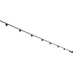QAZQA Modernes Schienensystem mit 8 schwarzen Strahlern 1-phasig - Magnetic Zagaye