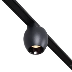 QAZQA Modernes Schienensystem mit 8 schwarzen Strahlern 1-phasig - Magnetic Zagaye