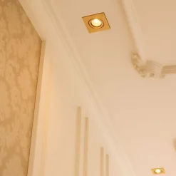 QAZQA Modernes versenktes Spotgold IP44 - Xena Square