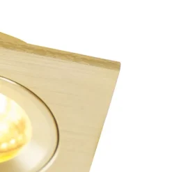 QAZQA Modernes versenktes Spotgold IP44 - Xena Square