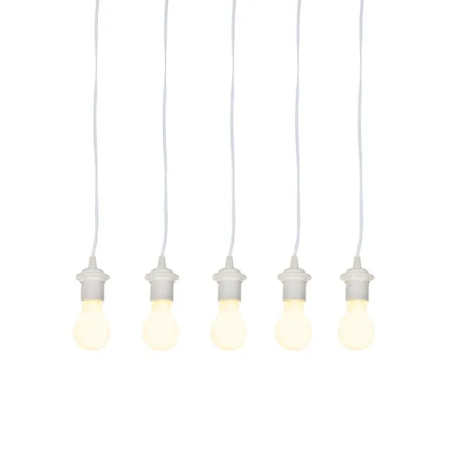 QAZQA Moving Set mit 5 beweglichen Leuchten weiß inkl. A60 Lichtquellen - Move