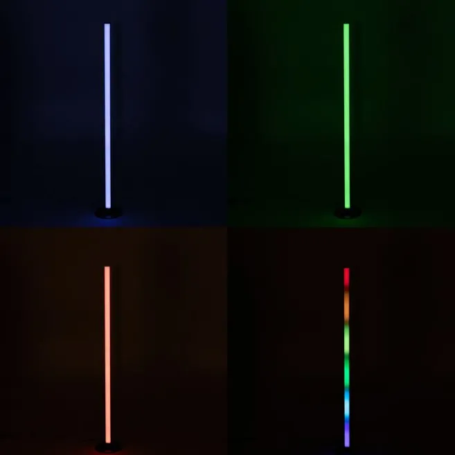 Trio Leuchten Neon Tischleuchte schwarz inkl. dimmbarem RGB-LED - Tijs