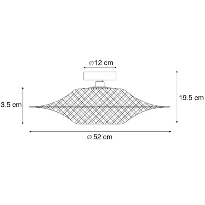 QAZQA Orientalische Außendeckenleuchte Bambus 50 cm IP44 - Rina