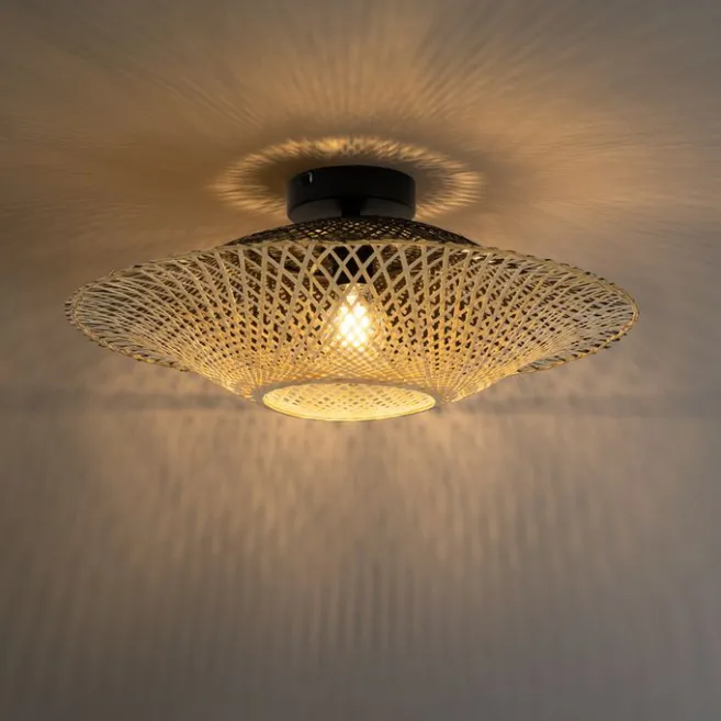 QAZQA Orientalische Außendeckenleuchte Bambus 50 cm IP44 - Rina