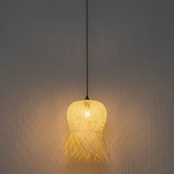 QAZQA Orientalische Außenhängelampe aus Bambus IP44 - Carlos