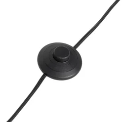 QAZQA Orientalische Bogenlampe schwarz mit natürlichem Bambus - Pua