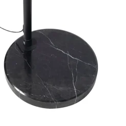 QAZQA Orientalische Bogenlampe schwarz mit natürlichem Bambus - Pua