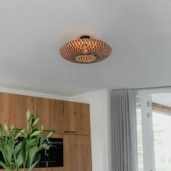 Kinder QAZQA Orientalische Deckenlampe schwarzer Bambus 50 cm - Ostrava