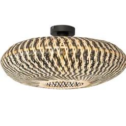 Kinder QAZQA Orientalische Deckenlampe schwarzer Bambus 50 cm - Ostrava
