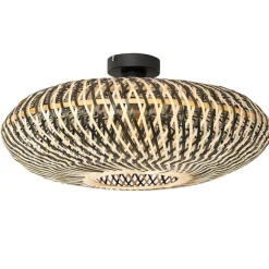 Kinder QAZQA Orientalische Deckenlampe schwarzer Bambus 50 cm - Ostrava