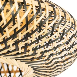 Kinder QAZQA Orientalische Deckenlampe schwarzer Bambus 40 cm - Ostrava