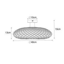 Kinder QAZQA Orientalische Deckenlampe Bambus 40 cm - Ostrava