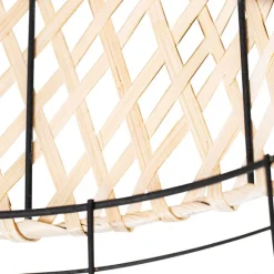 Kinder QAZQA Orientalische Deckenlampe schwarz mit Bambus - Irena