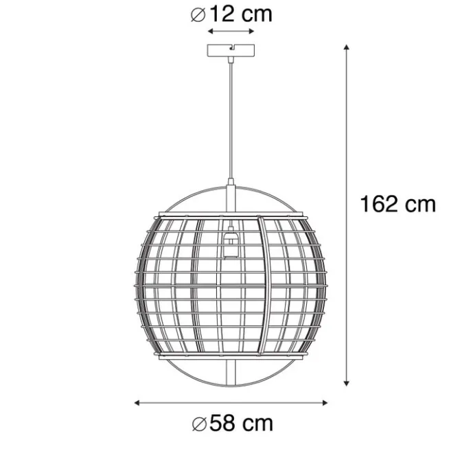 Kinder QAZQA Orientalische Hängelampe braun 58 cm - Pascal