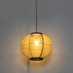 Kinder QAZQA Orientalische Hängelampe braun Stoff 48 cm - Rob