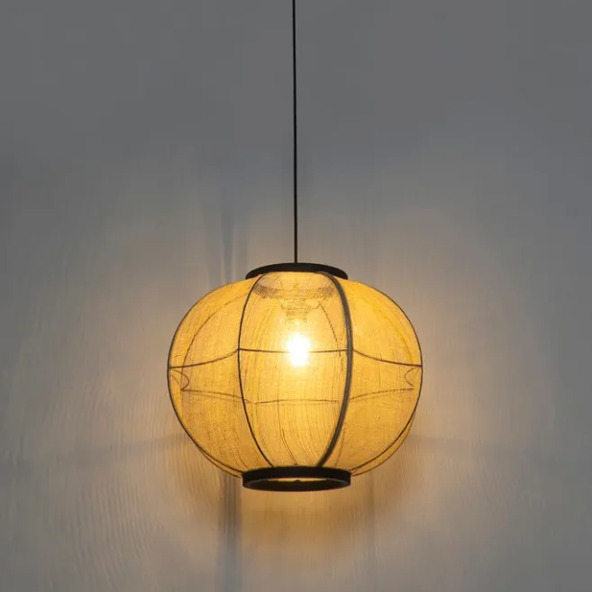 Kinder QAZQA Orientalische Hängelampe braun Stoff 48 cm - Rob