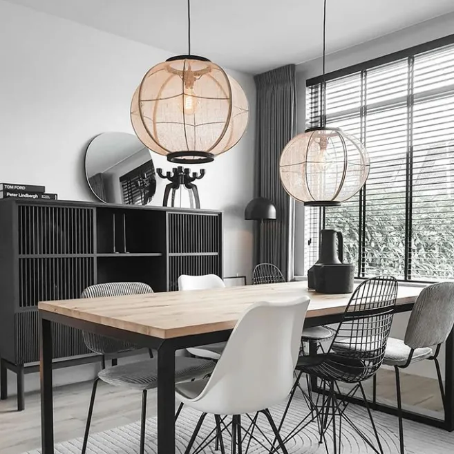 Kinder QAZQA Orientalische Hängelampe braun Stoff 48 cm - Rob