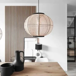 Kinder QAZQA Orientalische Hängelampe braun Stoff 48 cm - Rob