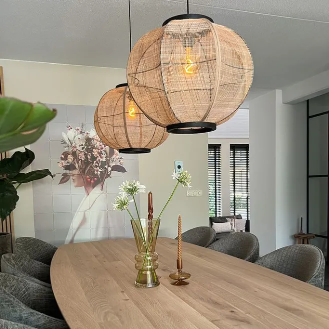 Kinder QAZQA Orientalische Hängelampe braun Stoff 48 cm - Rob