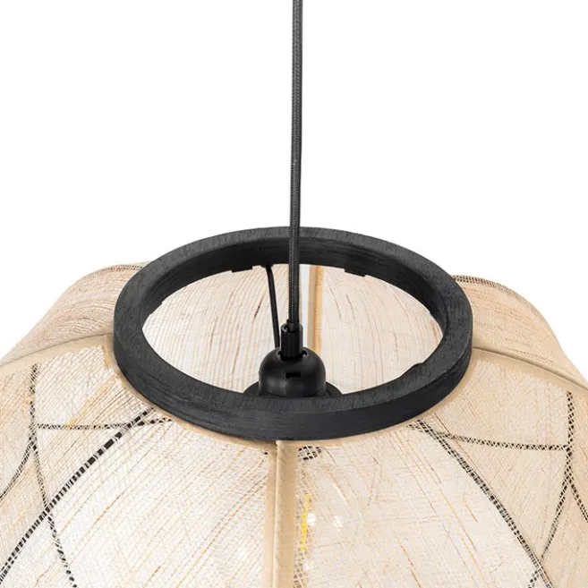 Kinder QAZQA Orientalische Hängelampe braun Stoff 48 cm - Rob