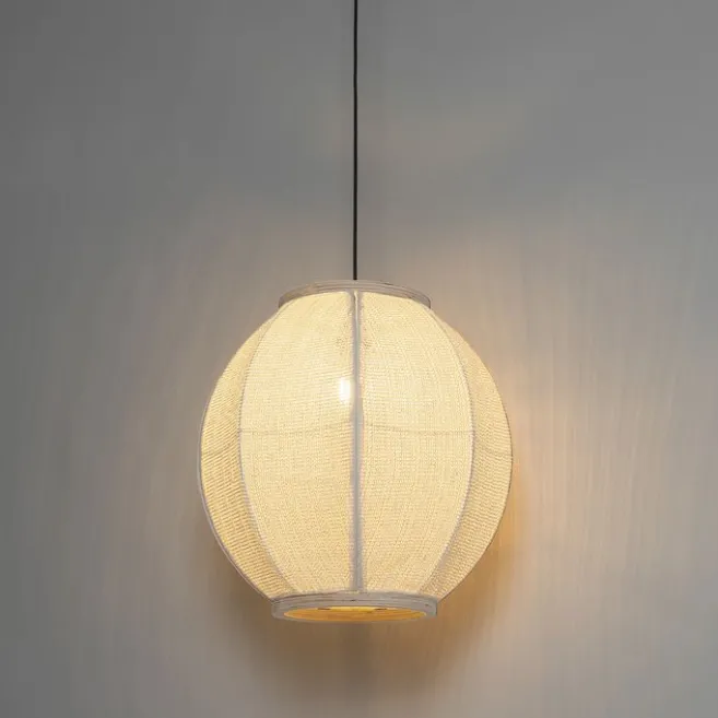 Kinder QAZQA Orientalische Hängelampe Naturstoff 46 cm - Rob