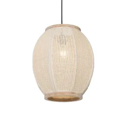 Kinder QAZQA Orientalische Hängelampe Naturstoff 35 cm - Rob