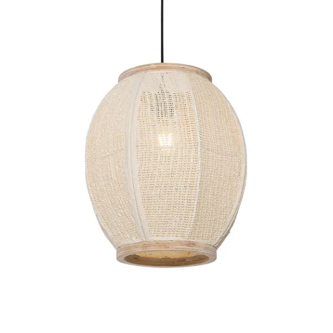 Kinder QAZQA Orientalische Hängelampe Naturstoff 35 cm - Rob
