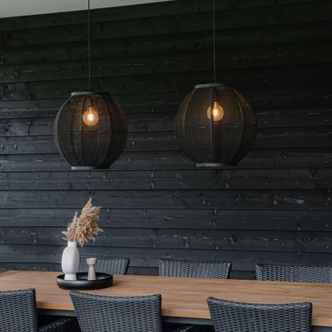 Kinder QAZQA Orientalische Hängelampe Schwarz Stoff 35 cm - Rob