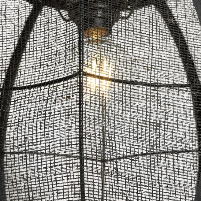 Kinder QAZQA Orientalische Hängelampe Schwarz Stoff 35 cm - Rob