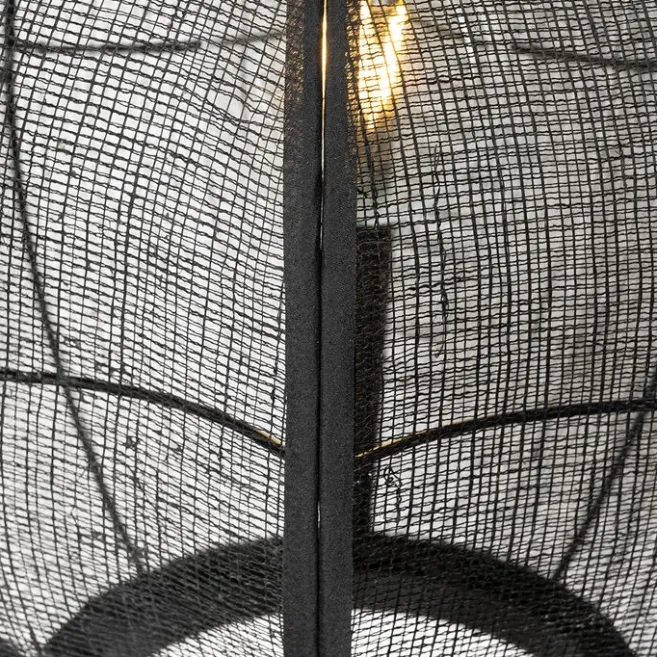 Kinder QAZQA Orientalische Hängelampe Schwarz Stoff 35 cm - Rob