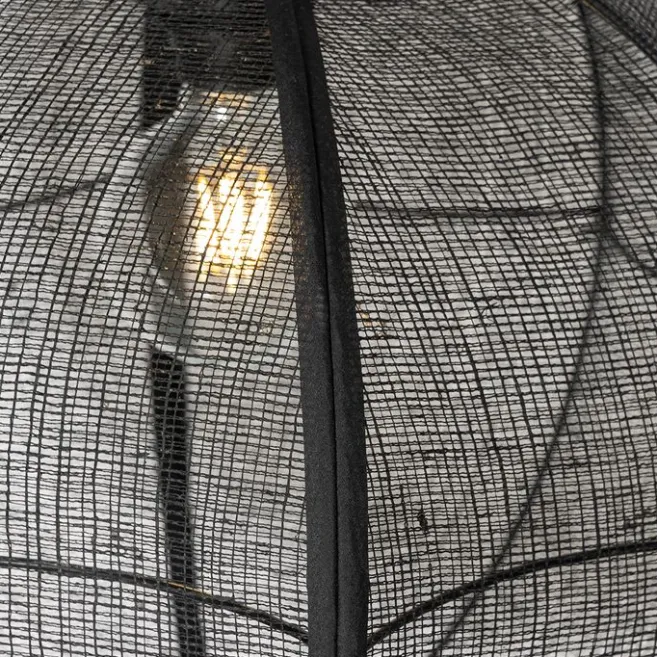 Kinder QAZQA Orientalische Hängelampe Schwarz Stoff 48 cm - Rob