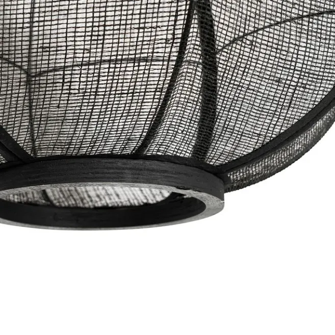 Kinder QAZQA Orientalische Hängelampe Schwarz Stoff 48 cm - Rob