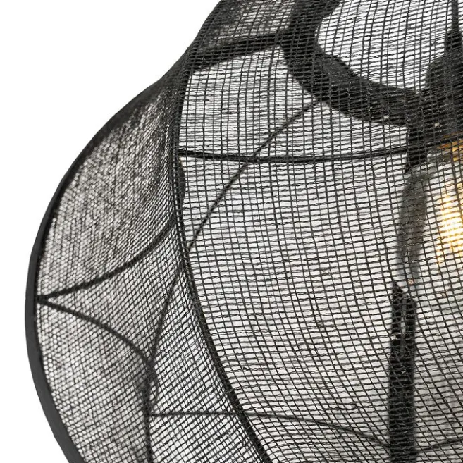 Kinder QAZQA Orientalische Hängelampe Schwarz Stoff 48 cm - Rob