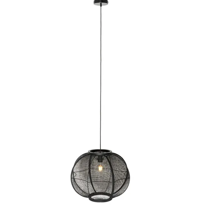 Kinder QAZQA Orientalische Hängelampe Schwarz Stoff 48 cm - Rob