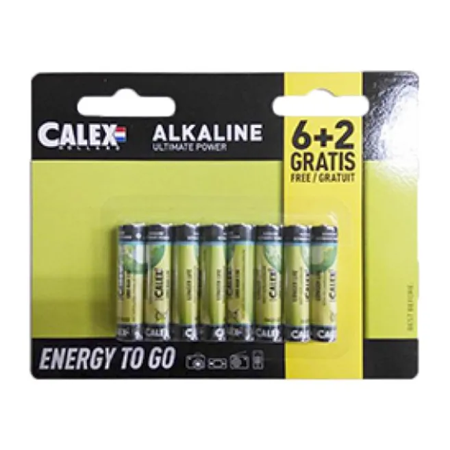 Calex 8-Pack AAA-Batterien - Penlite Alkaline