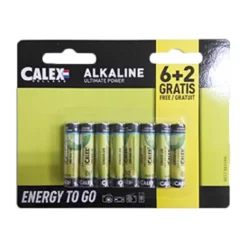 Calex 8-Pack AAA-Batterien - Penlite Alkaline