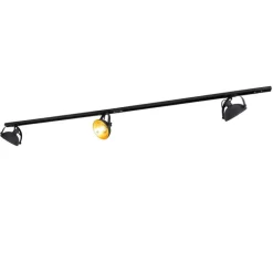 QAZQA 1-Phasen-Schienensystem mit 3 Strahlern schwarz verstellbar - Magnax