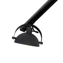 QAZQA 1-Phasen-Schienensystem mit 3 Strahlern schwarz verstellbar - Magnax