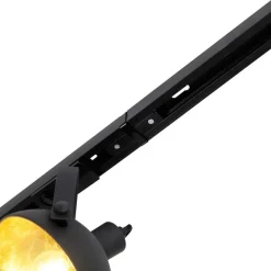 QAZQA 1-Phasen-Schienensystem mit 3 Strahlern schwarz verstellbar - Magnax