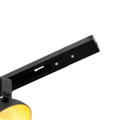 QAZQA 1-Phasen-Schienensystem mit 3 Strahlern schwarz verstellbar - Magnax